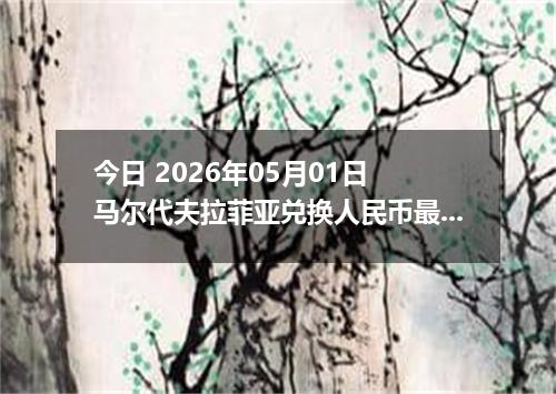 今日 2026年05月01日 马尔代夫拉菲亚兑换人民币最新汇率行情