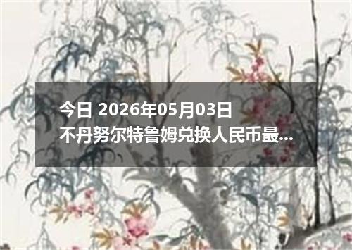 今日 2026年05月03日 不丹努尔特鲁姆兑换人民币最新汇率行情